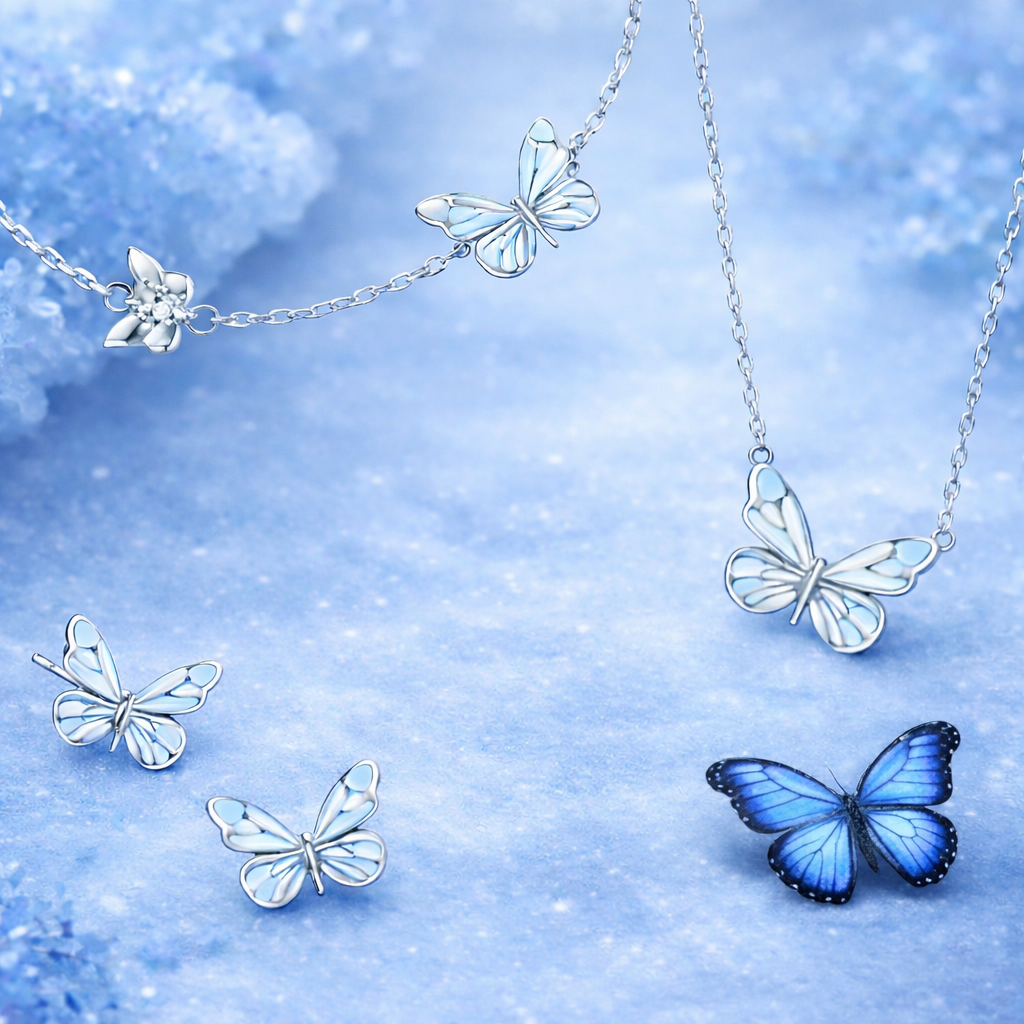 Bransoletka Papillon Bleu – srebro 925