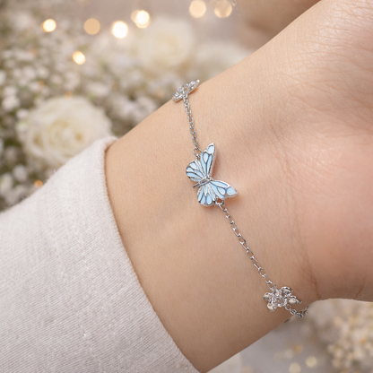 Bransoletka Papillon Bleu – srebro 925