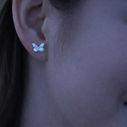 Kolczyki Papillon Bleu – srebro 925