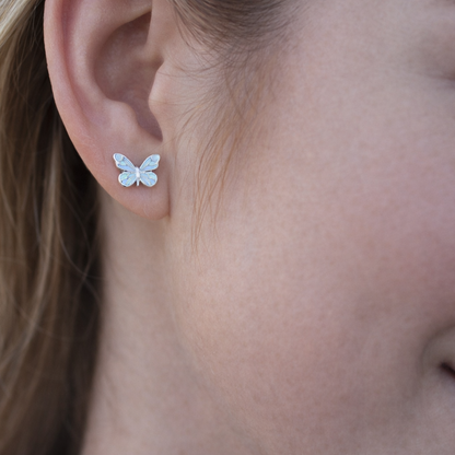 Kolczyki Papillon Bleu – srebro 925