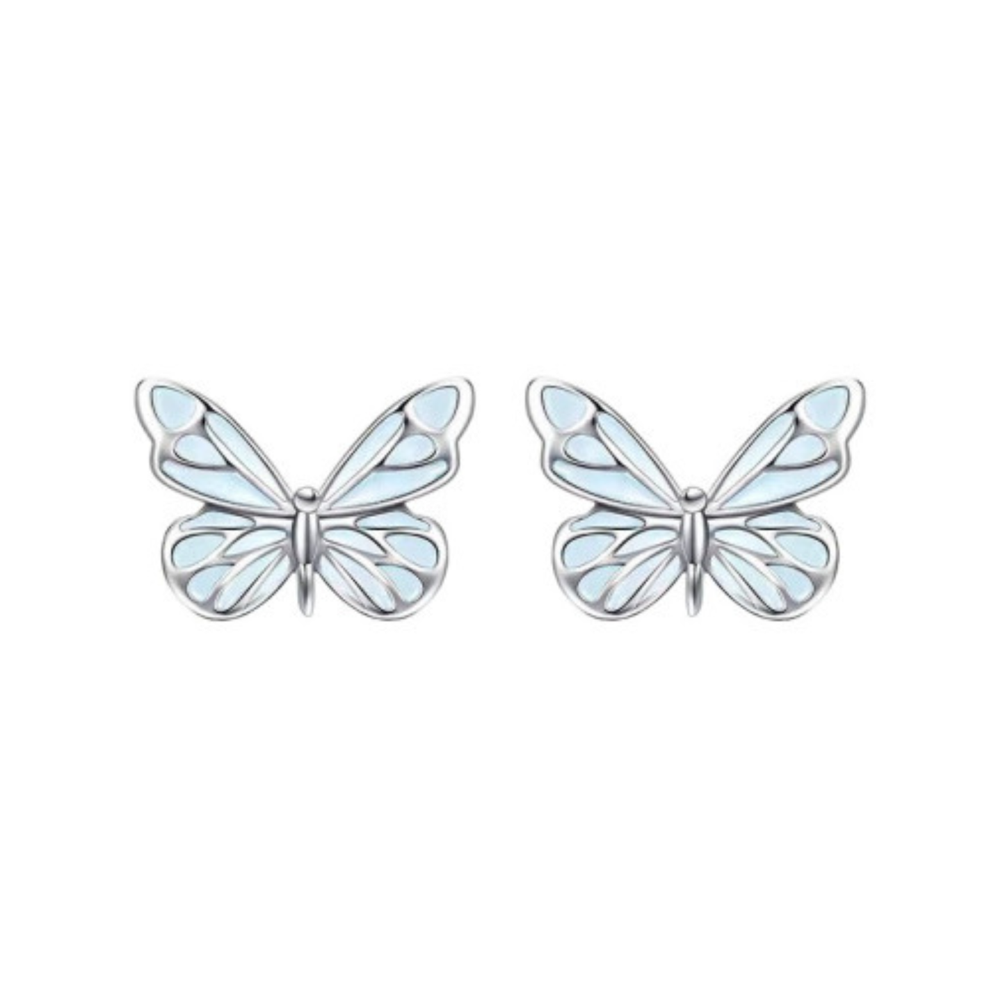 Kolczyki Papillon Bleu – srebro 925