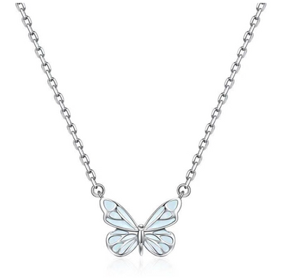 Naszyjnik Papillon Bleu – srebro 925