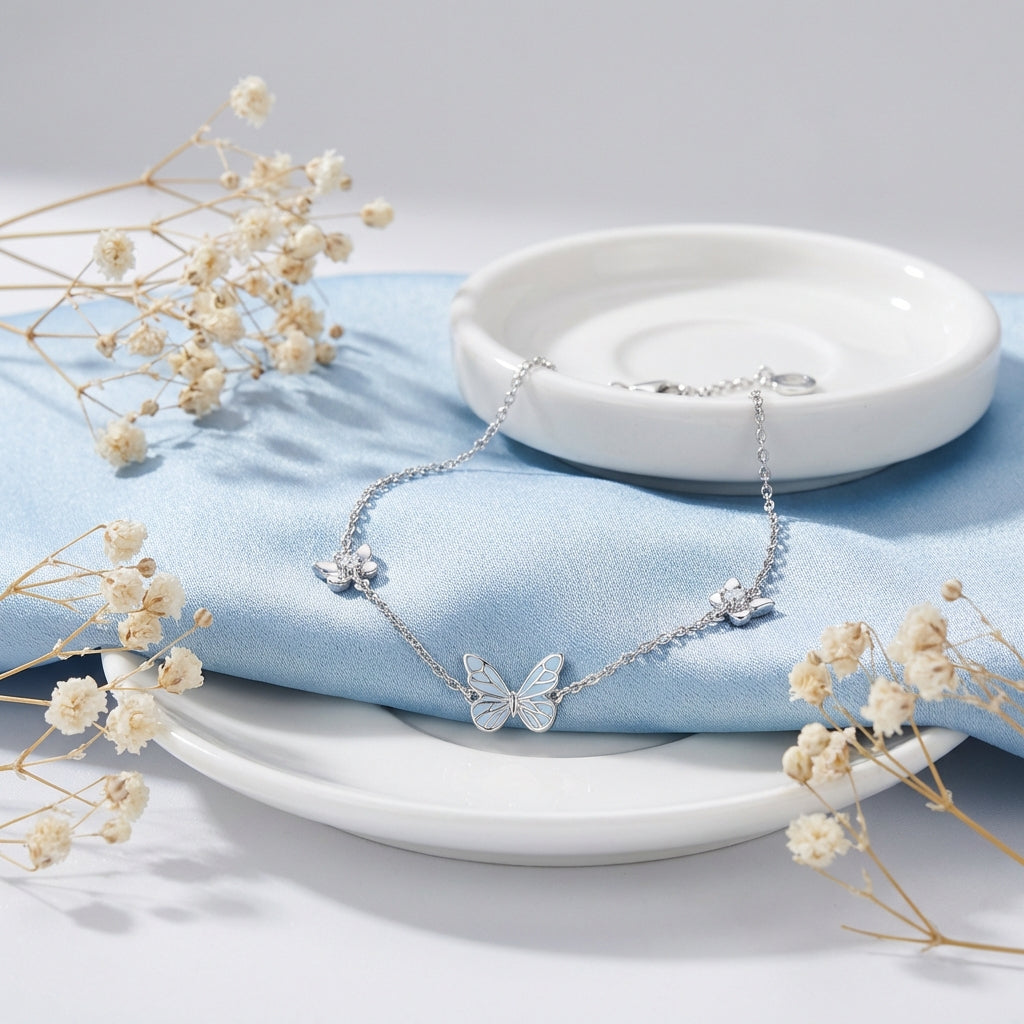 Bransoletka Papillon Bleu – srebro 925